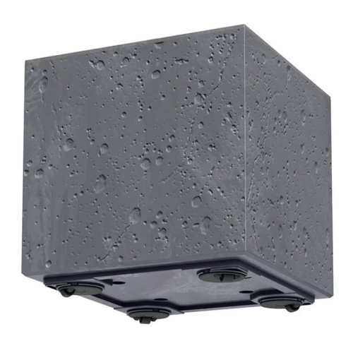 Blomsterpotter 29x29cm grå med integrert hjul