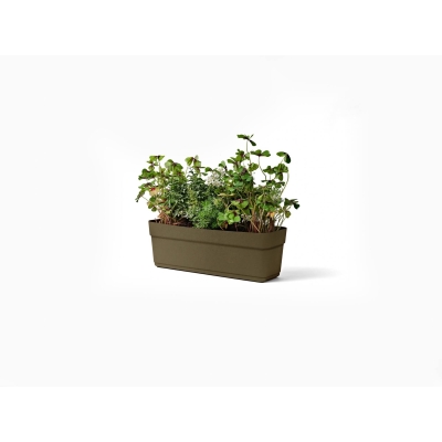 Blomsterkasse 60cm brun med vannreservoar