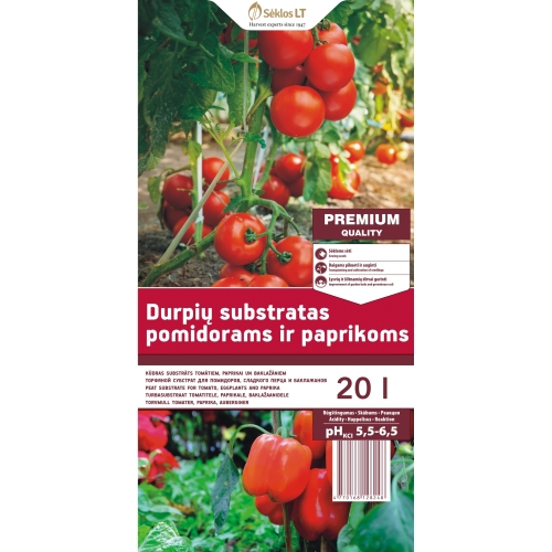 Torvsubstrat for tomater, paprika og aubergine 20l