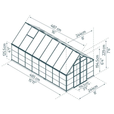 Drivhus Palram – BALANCE B-244cm