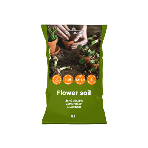 Jord for blomster 8L Organic