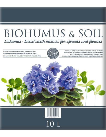 Biohumus Jordblanding For Frøplanter Og Blomster 10L