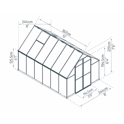 Drivhus Palram / Canopia ESSENCE 9m2