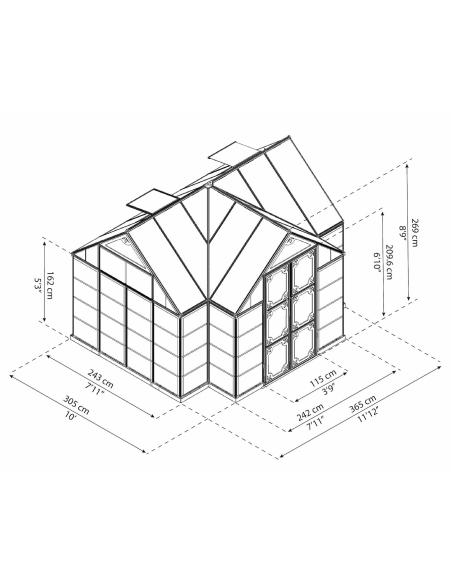 Drivhus Palram / Canopia ORANGERY 11m2