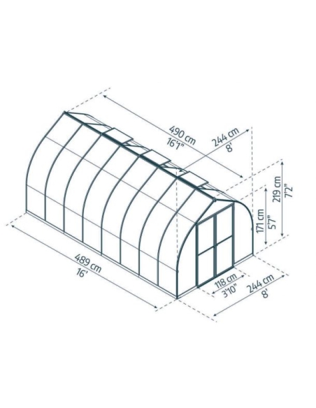 Drivhus Palram / Canopia BELA 244x490cm
