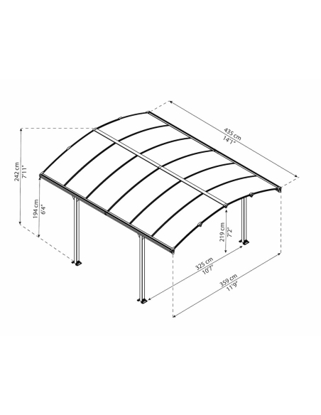 Carport Palram / Canopia ARCADIA 359x435cm