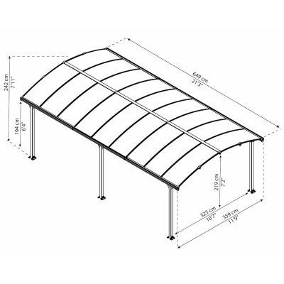 Carport Palram / Canopia ARCADIA 359x649cm