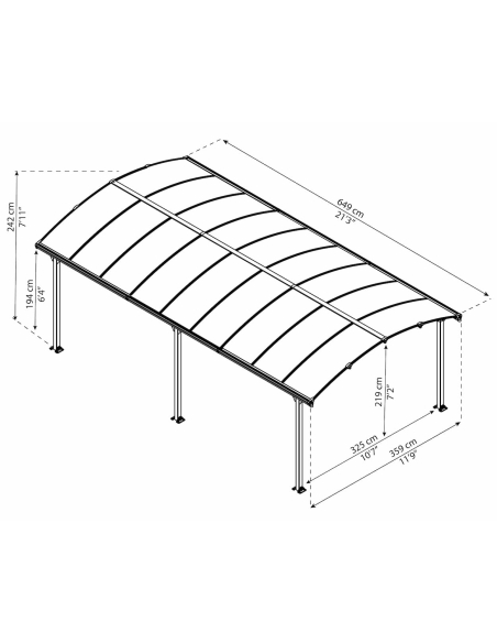 Carport Palram / Canopia ARCADIA 359x649cm