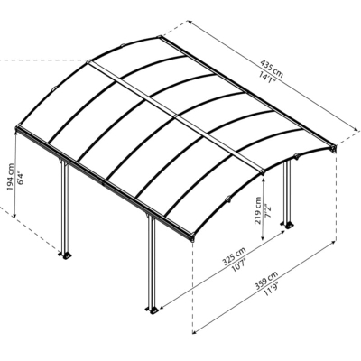 Paviljong Palram / Canopia TUCSON 359x435cm