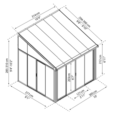 Hagestue Palram / Canopia SANREMO 280x305