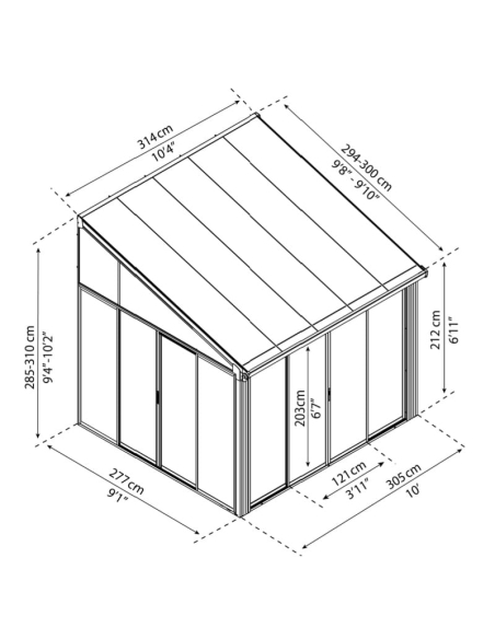 Hagestue Palram / Canopia SANREMO 280x305