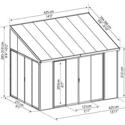 Hagestue Palram / Canopia SANREMO 280x435