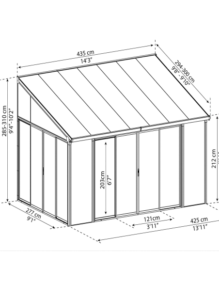 Hagestue Palram / Canopia SANREMO 280x435