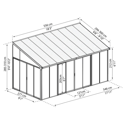 Hagestue Palram / Canopia SANREMO 280x556