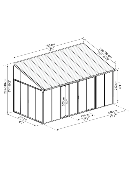 Hagestue Palram / Canopia SANREMO 280x556