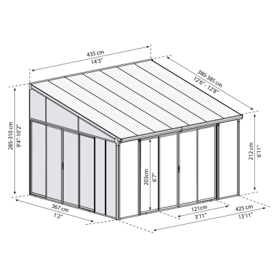 Hagestue Palram / Canopia SANREMO 367x425