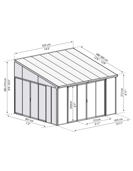 Hagestue Palram / Canopia SANREMO 367x425