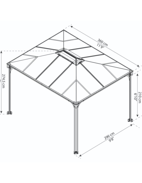 Paviljong Palram / Canopia MARTINIQUE 3600