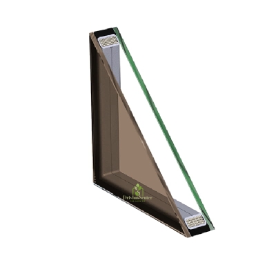 2-lags badstue isolerglass 6mm herdet brun glass