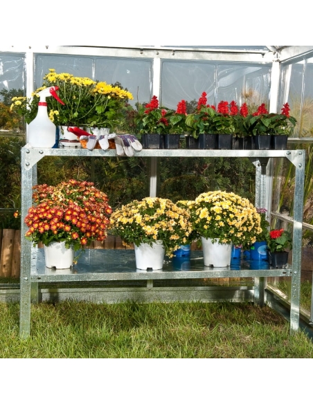 Arbeidsbenk i metall til Drivhus