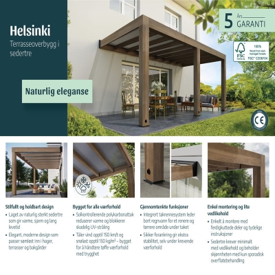 Terrassetak i tre Helsinki 300cmx10m