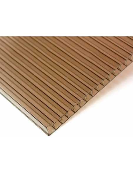 Kanal Polykarbonatplater 10mm (Bredde-1.05m) bronse