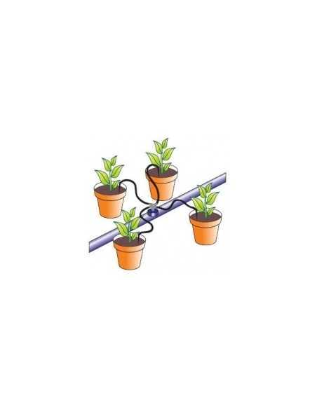 Micro-Drip slangekobling B/S 4-veis 10 stk.