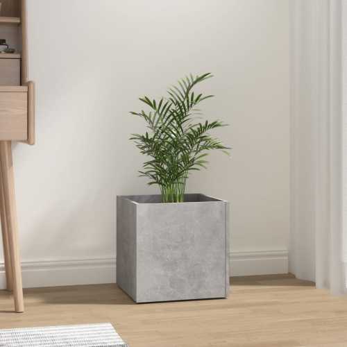Blomsterkasse betonggrå 40x40x40cm konstruert tre