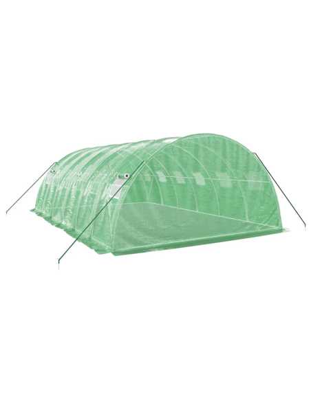 Drivhus med stålramme grønn 24m² 6x4x2m