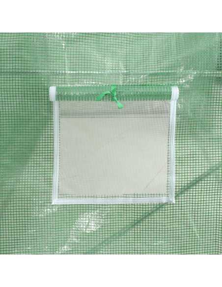 Drivhus med stålramme grønn 24m² 6x4x2m