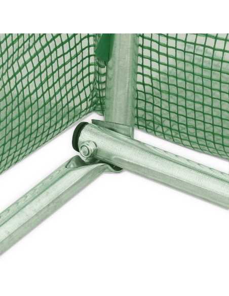 Drivhus med stålramme grønn 24m² 6x4x2m