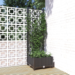 Plantekasse med espalier svart 40x40x121,5cm