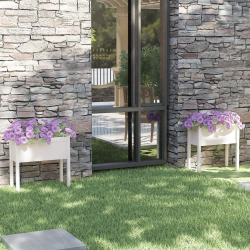 Plantekasser 2stk hvit 70x31x70cm furu