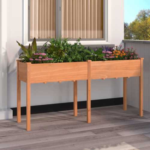 Plantekasse med foring brun 161x45x76cm gran