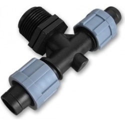 T-kobling til Dryppslange x ¾“ Utv.Gjenge. x Dryppslange