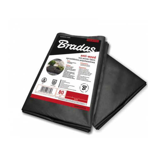 Geotekstil 1 x 10 m, 80 g/m2, Sort