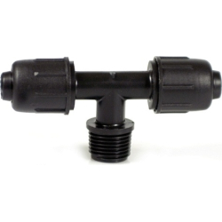 Dryppvanning Slangekobling 3-Vei QJ 20 x 3/4 Utv.Gjenge x 20