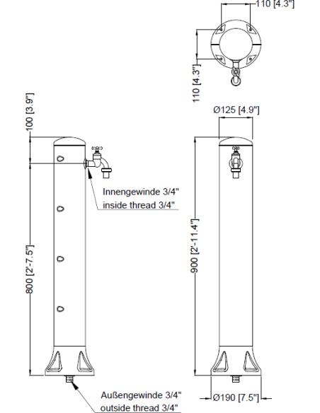 Vannpost / Vannsøyle (Rondo)