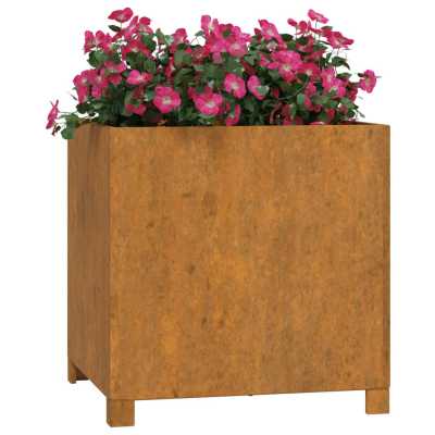 Plantekasser 2 stk 49x47x50cm cortenstål