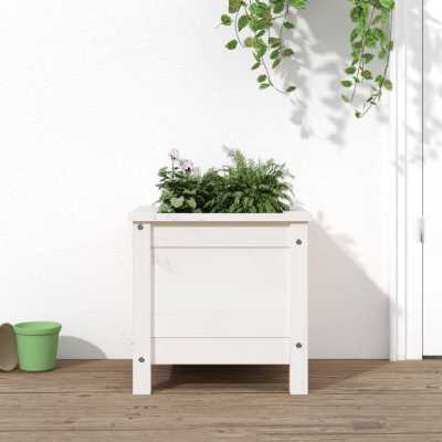 Plantekasse hvit 40x40x39 cm furu