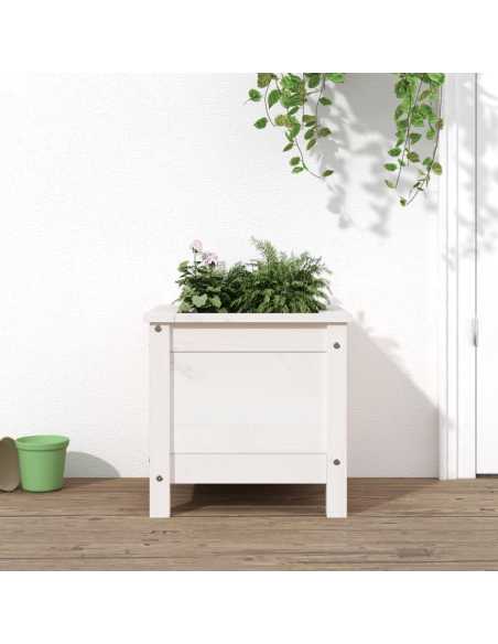 Plantekasse hvit 40x40x39 cm furu