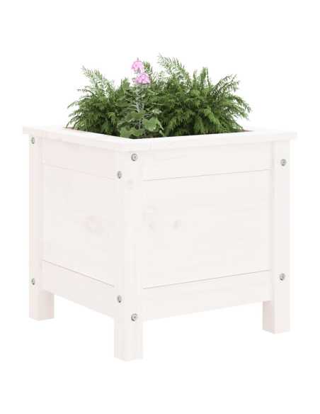 Plantekasse hvit 40x40x39 cm furu