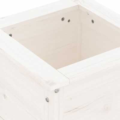 Plantekasse hvit 40x40x39 cm furu