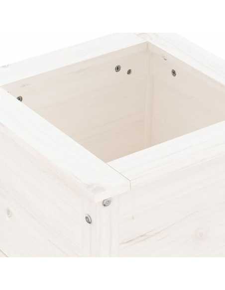 Plantekasse hvit 40x40x39 cm furu