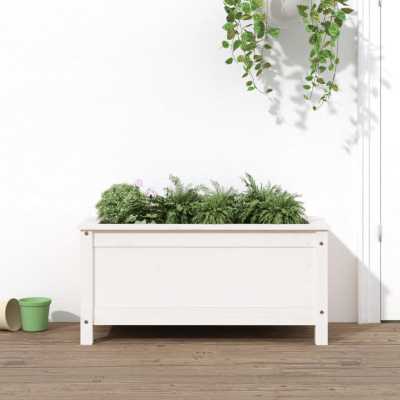 Plantekasse hvit 82,5x40x39cm furu