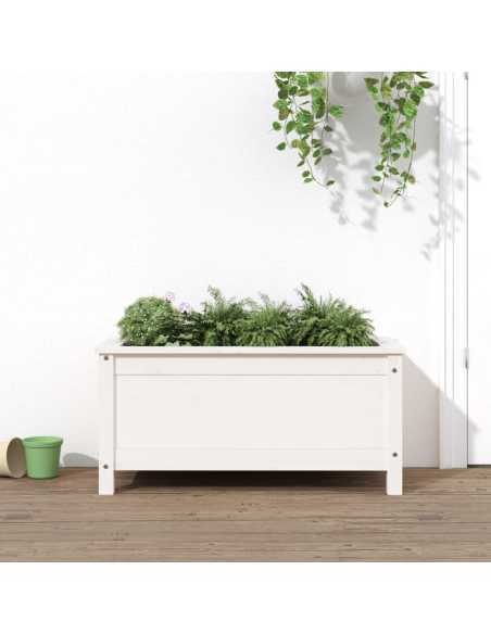 Plantekasse hvit 82,5x40x39cm furu
