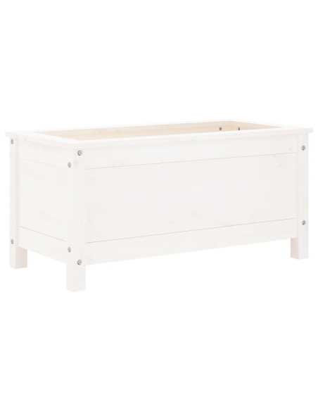 Plantekasse hvit 82,5x40x39cm furu
