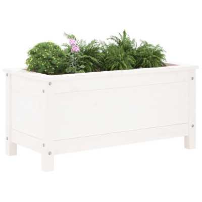 Plantekasse hvit 82,5x40x39cm furu