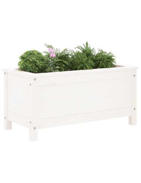 Plantekasse hvit 82,5x40x39cm furu