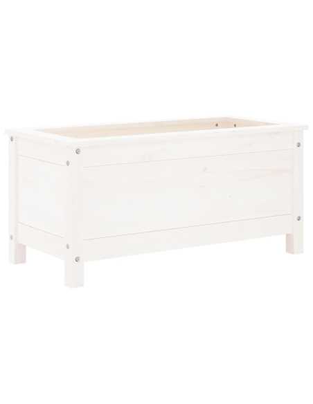 Plantekasse hvit 82,5x40x39cm furu
